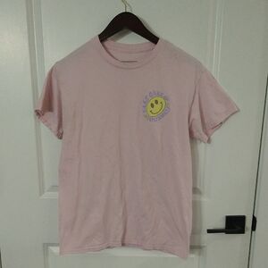 BUZZ Pink Tee-Take Care Of Yourself-Smiley Face